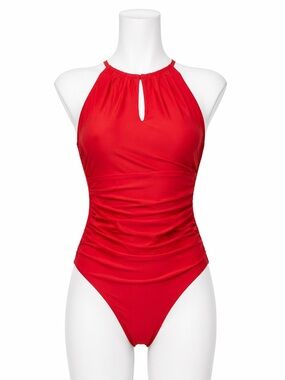 Ellen Tracy Red One Piece Swimsuit